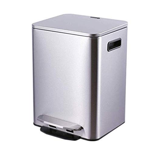Poubelle de cuisine à pédale en acier inoxydable avec couvercle 2L pour maison et bureau