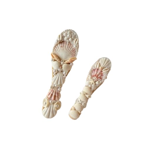 Handcrafted Seashell Hair Brush Set – Natural Shell & Pearl