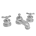 Newport Brass 1600 Miro Double Handle Widespread Lavatory Faucet with Metal Spok, Satin Nickel