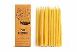 Kline 4' Beeswax Birthday Candles Hand Dipped 24 Ct 100% USA Beeswax Ohio