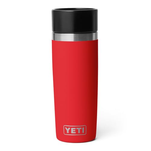 Image of YETI Rambler 16 oz Travel Bottle, Stainless Steel, Vacuum Insulated with Leakproof Commuter Cap, Rescue Red