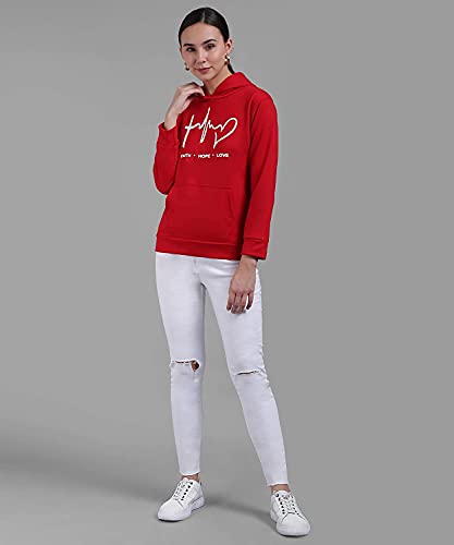 Image of Women's Printed Sweatshirt with Hoodie- Abstract Print-Stylish Pullover for Girls and Women