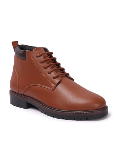 Image of Carlton London Men's Ankle Lace-Up Round Toe Comfortable Boot