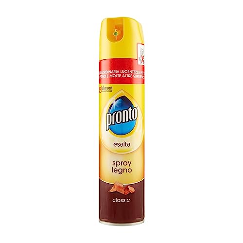 1 Stück Pronto Spray Legno Classic 300 ml, Spray zum Entfernen von Staub, Fingerabdrücken, Flecken und Markierungen von Möbeln und Holzoberflächen
