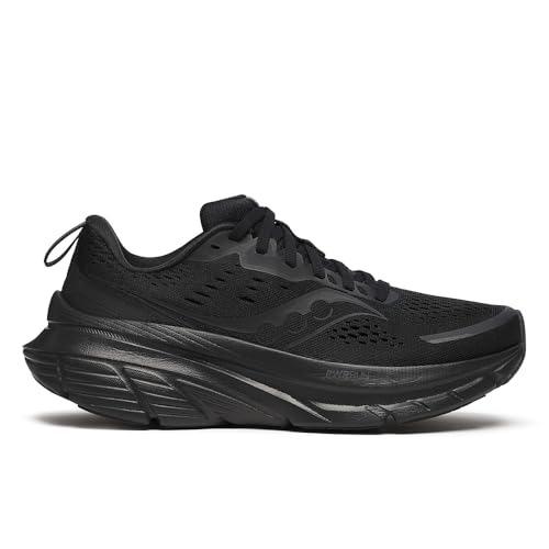Saucony Tenis Guide 18 para mujer, Negro/Negro/Negro, 10