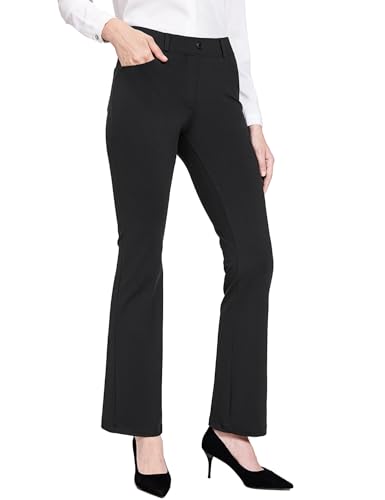 baleaf Womens Dress Pants 29"/31" Yoga Work Pants Straight Leg/Bootcut Pull On Slacks Business Casual Office Pockets