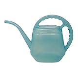 KP KOOL PRODUCTS One Gallon Transparent Blue Watering Can – Durable Plastic Plant Waterer for Indoor & Outdoor Use – Lightweight Garden Tool with Easy Pour Spout – 1 Pack
