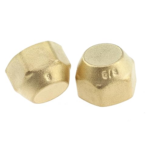 Image of 2pcs Brass SAE 45 Degree Flare Tube Fitting 3 /8 inch Flare Cap