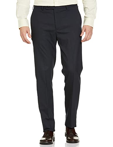 Image of Park Avenue 0 Men's PLEATLESS Smart FIT Dark Blue Formal Trouser