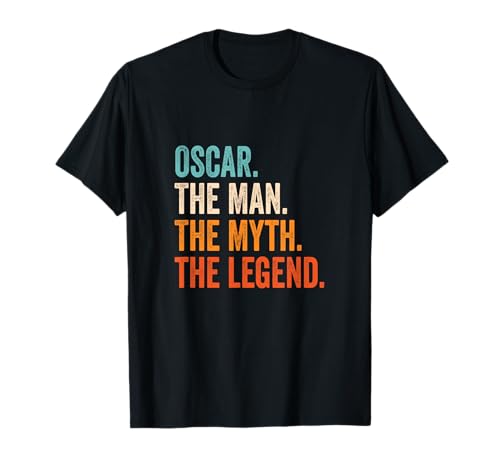 Homem Oscar The Man The Myth The Legend nome Oscar t-shirt, Preto