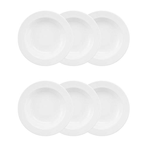 Prato Fundo 23cm com Aba Oxford, 6 Peças