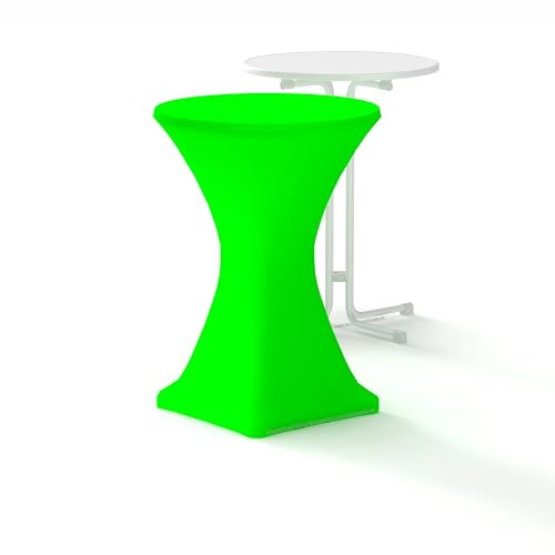 Munich-Sales Housse pour table mange-debout Vert pomme 80 cm Qualité hôtelière haut de gamme