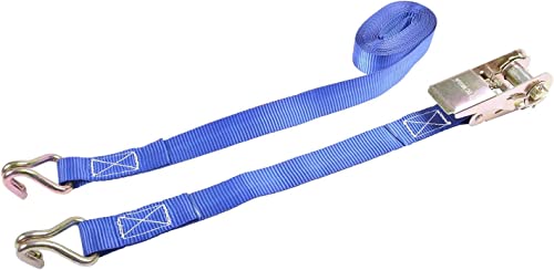 Sterling Ratchet Strap 25mm x 5m 800kg Heavy Duty Tie Down Strap with Claw Hooks EN12195-2 Certified Load Securing Strap for Trailers Roof Racks Motorbikes & Cargo