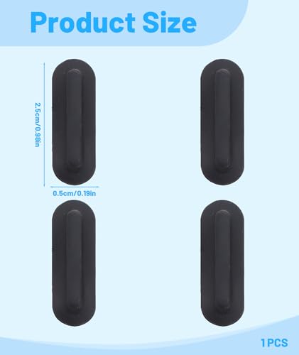 Image of 4 Pcs Laptop Bottom Rubber Grip, Laptop Rubber Feet Replacement for Improved Stability and Airflow, Non-Slip Rubbers Pads Suitable for Most Laptops Models, Black
