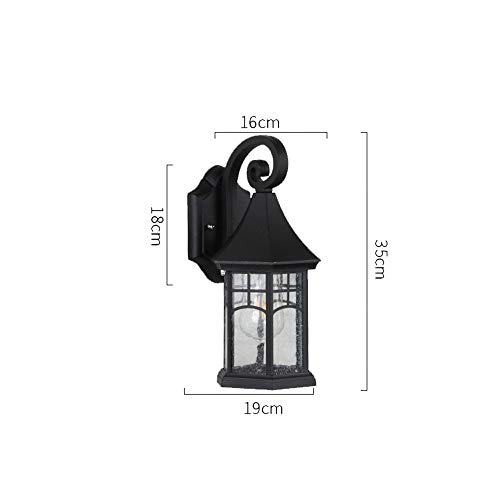 Lampe murale extérieure rétro industrielle noire étanche balcon - 7