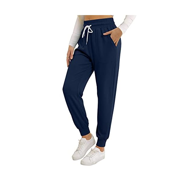 Dofaoo-Joggers-for-Women-Lounge-Sweatpants-for-Women-Running-Pants-Drawstring-Waist-with-Pockets Dofaoo Womens Joggers Comfy Lounge Pants Joggers for Women High Waisted Navy M