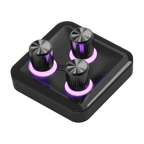 cooler master masterhub 3xknob module freeform 20 modular platform - precision control with customizable knobs and rgb leds for effortless fine-tuning of creative apps and lighting