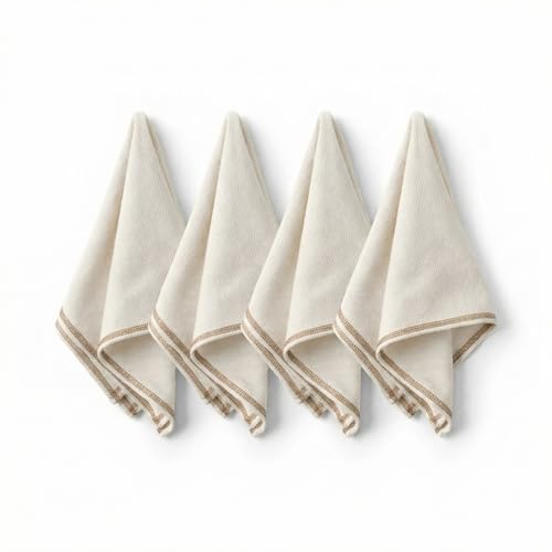 Servilletas de Tela 100% Algodón Turco Set x4 18x18 pulg miniatura 1