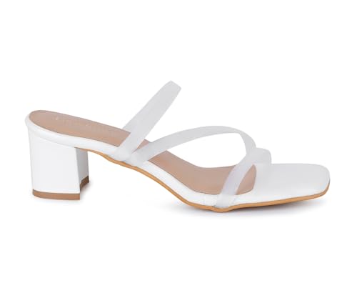 Image of LOUIS STITCH Trendy Strap Design Block Heel Sandals for Women - High Heel Sandals
