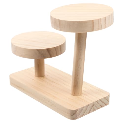 UTHCLO Soporte de Exhibición de Madera de Estilo Minimalista Organizador de Escritorio para Postres y Joyas Expositor Práctico para Tartas y Bisutería