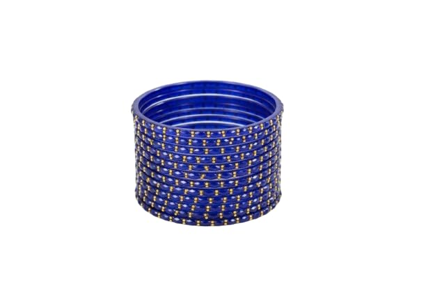 || Set of 12 Raindrop Glass Crystals & Zircon Diamond Beaded Bangles for Women Style-image-31