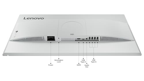 Lenovo L24m-4A – Écran 23.8'' FHD EyeSafe (IPS, 100 Hz, 4 ms, HDMI, USB-C) Réglage en Inclinaison/Hauteur/Rotation/Pivot - Gris