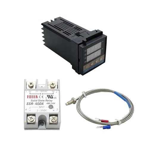 Régulateur thermique REX-C100 avec kit sonde K et relais SSR 40A - 2