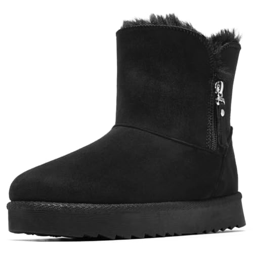 SHULOOK Winterschuhe Damen Gefütterte Warm Winterstiefel Damen...