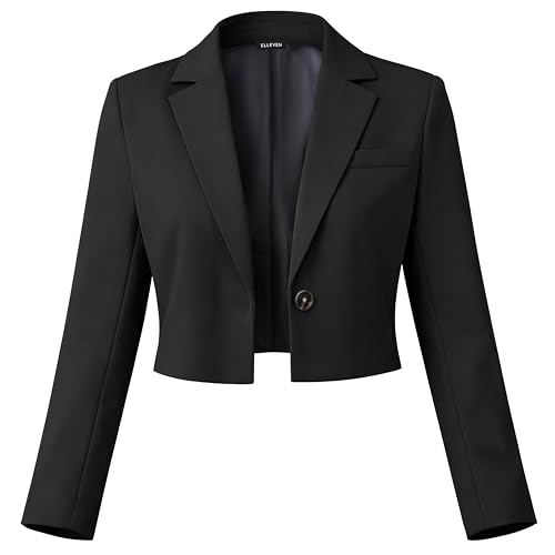 ELLEVEN Womens Blazer Business Casual Cropped Blazers...