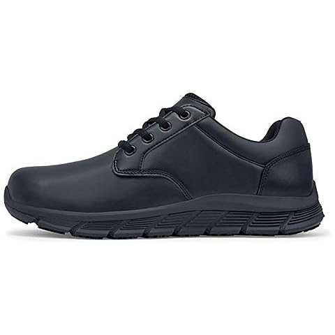 Shoes for Crews Saloon II, Men's Slip Resistant Work Shoes, Water Resistant, Black, Men's Size 10.5 Wide Cover
