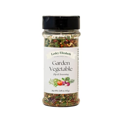 Image of Lesley Elizabeth Garden Vegetable Dip & Seasoning - All-Natural Herb & Veggie Spice Blend for Dips, Roasted Vegetables & Cooking | Gourmet All-Purpose Garden Seasoning