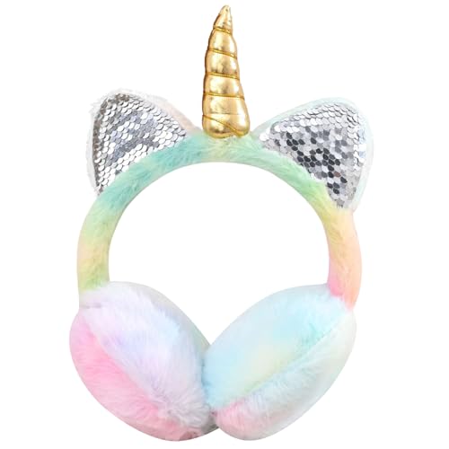 Cache-oreilles paillettes réglable et moelleux pour le vent