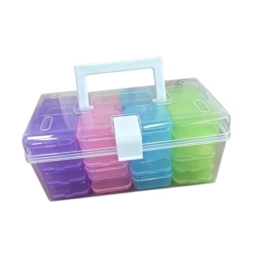TISHITA Boîte de Rangement pour Perles, 32 Compartiments, Idéale pour Bijoux et Accessoires de Loisirs Créatifs, Coloré – vue 7