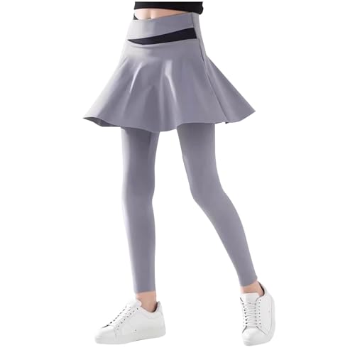 Beessbest Girls Tennis Skirted Leggings Athletic A-Line Pleated Skirts with Leggings Workout Active Golf Dance Yoga Pants
