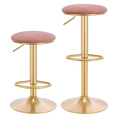 WOLTU 2X Taburete de Bar Sillas de Bar Regulables en Altura Cover