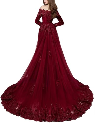 LEJY Velvet Evening Gown Off The Wedding Dress With Detachable Train2