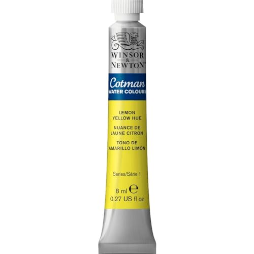 Image of Winsor & Newton Cotman Water Colour - Tube of 8 ML - Lemon Yellow Hue (346) - Highly Pigmented, Vibrant, Vivid & Intermixable Artists' Water Colour Paints - More Colours Available | Introductory Watercolor made with Fine Art Pigments, Perfect for Beginners, Lightfast & Permanent, Good Tinting Strength