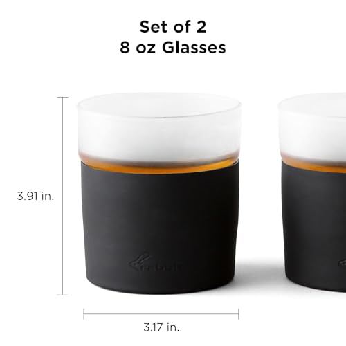 Image of Rabbit Freezable Whiskey Glasses, 2 Count (Pack of 1), Black
