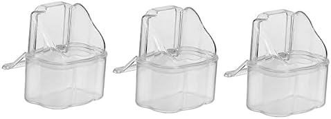 POPETPOP 15 Pcs Bird Feeder Parakeet Feeder Automatic Pet Feeder Bird Water Feeder for Cage Bird Food Feeding Dish Cage Hanging Basket Bird Feeders Hanging Pet Feeder Bird Cage Accessory