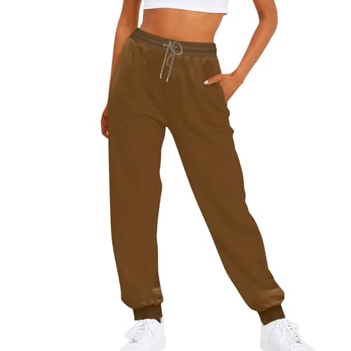 Women's Fleece Sweatpants Loose Fit Drawstring Elastic Waist Casual Lounge Pants Soft Warm Winter Comfort