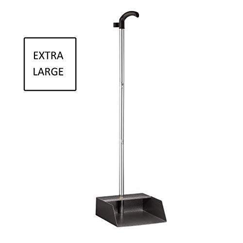 Yangbaga Long Handled Dust Pan - 39” Heavy Duty Stainless Steel Dustpan