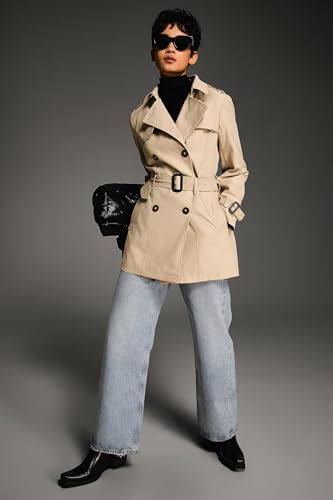 Orolay Women's Dark Khaki Double-Breasted Trench Coat with Belt - Small - Image 5