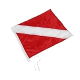 GRIRIW Bandiera e Staccabile per Attività Design per Subacquee Rinforzata in di Avvertimento Rossa Poliestere Immersioni in Acqua