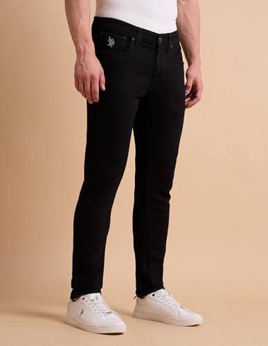 Image of U.S. Polo ASSN. Denim Jeans for Men - Slim Tapered Fit, Mens Jeans for Office & Regular Wear