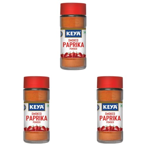 Image of Keya Smoked Paprika Powder 50g | Smoky Flavour & Aroma | Fresh & Flavourful Dried Chillies | No Artificial Colours | No Preservatives | Vegetarian (Pack of 3)