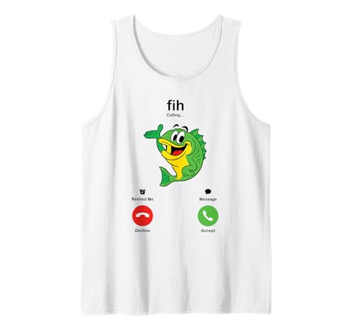 Fih Calling Decline Accept Funny Fishing Phone Call Fish Tank Top