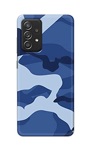Image of Printed Hard Back Cover Case for Samsung Galaxy A52 | A52 5G | Samsung Galaxy A52s 5G Back Cover (Army Blue Pattern) -702