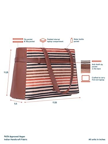 Image of ZOUK Urban Escape Bag | Stylish Vegan with Laptop Compartment, Trolley Sleeve & Anti-Theft Pocket |