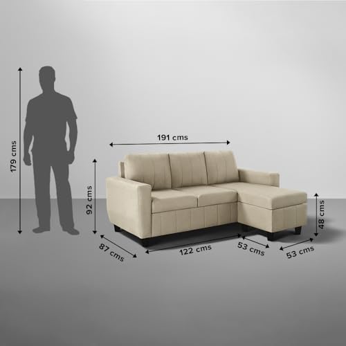 Image of Sleepyhead Bae Designed by Duroflex - Interchangeable L Shape Sofa Set |Modular Rearrangeable Lounger |Space-Saving, Comfortable & Easy-Maintenance Sofa For Living Room |3 Year Warranty - Pebble Brown