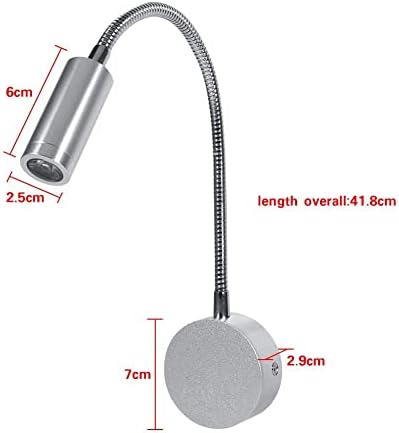 FTVOGUE FTVOGUE Leeslamp leeslamp LED bedlamp met flexibele zwanenhals (koud wit (6500K) -3W) photo 2